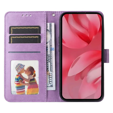 For Google Pixel 9a Case Sunflower Imprint Leather Wallet Phone Cover
