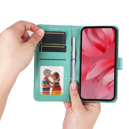 For Google Pixel 9a Case Sunflower Imprint Leather Wallet Phone Cover