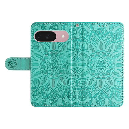 For Google Pixel 9a Case Sunflower Imprint Leather Wallet Phone Cover
