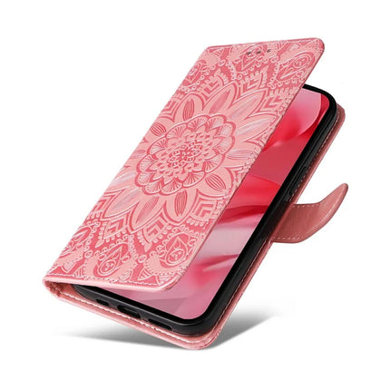 For Google Pixel 9a Case Sunflower Imprint Leather Wallet Phone Cover