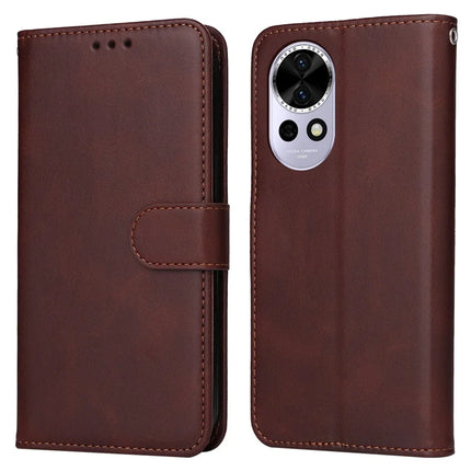 For Huawei nova 13 5G / nova 12 5G Case Wallet PU Leather Folio Flip Phone Cover - Brown