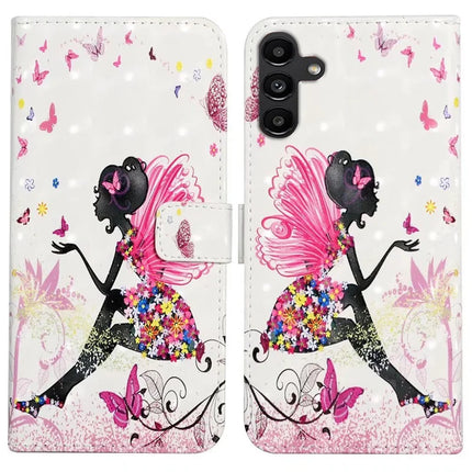 For Samsung Galaxy A36 5G Case 3D Creative Pattern PU Leather Stand Phone Cover - Girl