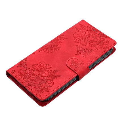 For Samsung Galaxy A36 5G Case Butterfly Flower Pattern Skin-Touch Leather Phone Cover