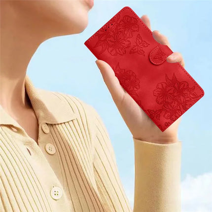 For Samsung Galaxy A36 5G Case Butterfly Flower Pattern Skin-Touch Leather Phone Cover