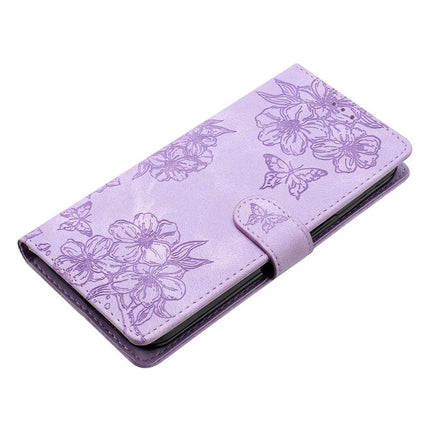 For Samsung Galaxy A36 5G Case Butterfly Flower Pattern Skin-Touch Leather Phone Cover