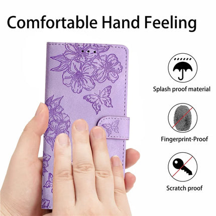 For Samsung Galaxy A36 5G Case Butterfly Flower Pattern Skin-Touch Leather Phone Cover