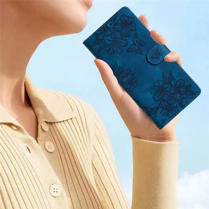 For Samsung Galaxy A36 5G Case Butterfly Flower Pattern Skin-Touch Leather Phone Cover