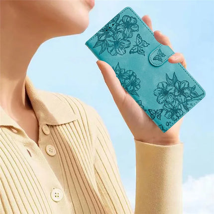 For Samsung Galaxy A36 5G Case Butterfly Flower Pattern Skin-Touch Leather Phone Cover