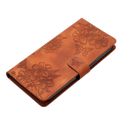 For Samsung Galaxy A36 5G Case Butterfly Flower Pattern Skin-Touch Leather Phone Cover