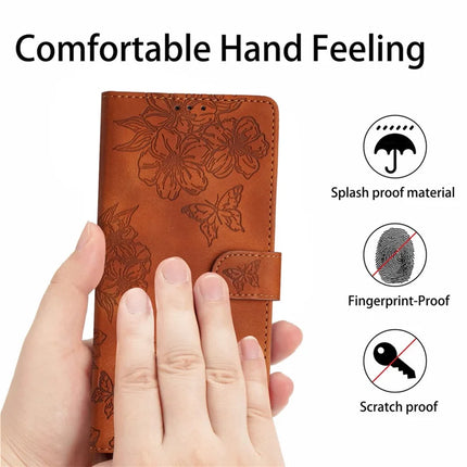 For Samsung Galaxy A36 5G Case Butterfly Flower Pattern Skin-Touch Leather Phone Cover
