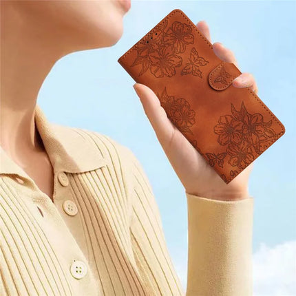For Samsung Galaxy A36 5G Case Butterfly Flower Pattern Skin-Touch Leather Phone Cover