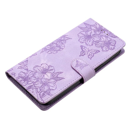 For Samsung Galaxy A56 5G Case Butterfly Flower Pattern Skin-Touch Leather Phone Cover