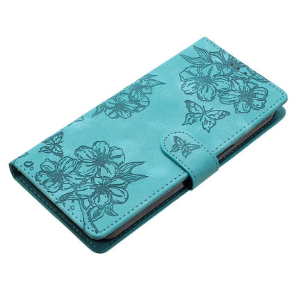 For Samsung Galaxy A56 5G Case Butterfly Flower Pattern Skin-Touch Leather Phone Cover