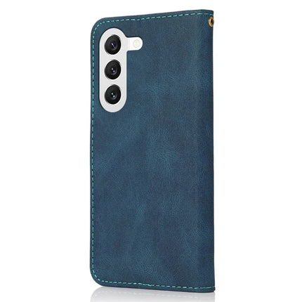 For Samsung Galaxy A26 5G Cover Color Splicing Wallet Stand Leather Phone Case with Wrist Strap