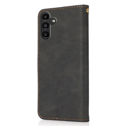 For Samsung Galaxy A36 5G Cover Color Splicing Wallet Stand Leather Phone Case with Wrist Strap