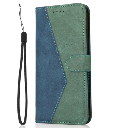 For Samsung Galaxy A36 5G Cover Color Splicing Wallet Stand Leather Phone Case with Wrist Strap