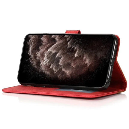 For Samsung Galaxy A36 5G Cover Color Splicing Wallet Stand Leather Phone Case with Wrist Strap