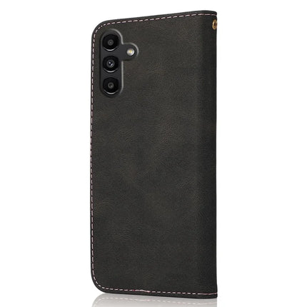 For Samsung Galaxy A36 5G Cover Color Splicing Wallet Stand Leather Phone Case with Wrist Strap