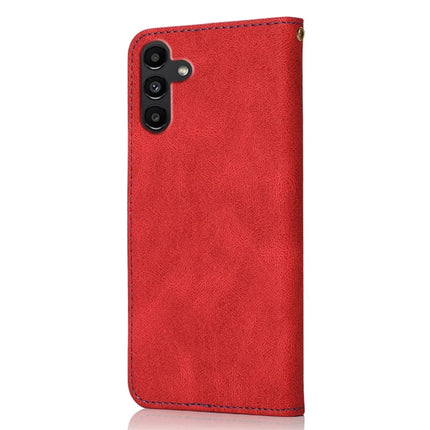 For Samsung Galaxy A36 5G Cover Color Splicing Wallet Stand Leather Phone Case with Wrist Strap