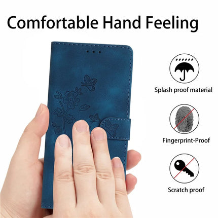 For Samsung Galaxy A36 5G Case Leather Imprinted Flower Phone Cover Wallet with Wrist Strap