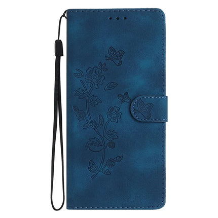 For Samsung Galaxy A36 5G Case Leather Imprinted Flower Phone Cover Wallet with Wrist Strap