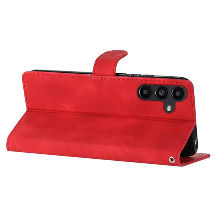 For Samsung Galaxy A36 5G Case Leather Imprinted Flower Phone Cover Wallet with Wrist Strap