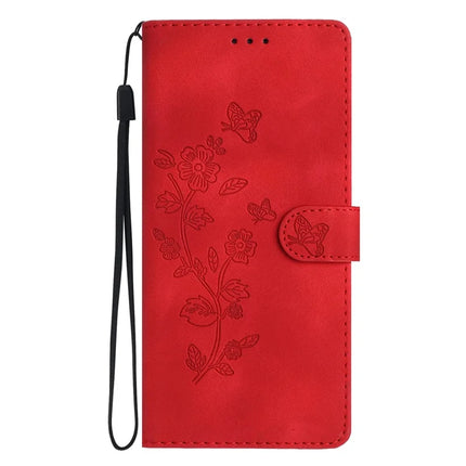 For Samsung Galaxy A36 5G Case Leather Imprinted Flower Phone Cover Wallet with Wrist Strap
