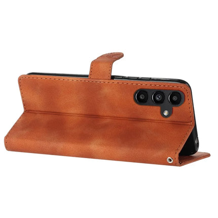 For Samsung Galaxy A36 5G Case Leather Imprinted Flower Phone Cover Wallet with Wrist Strap