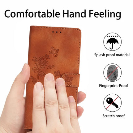 For Samsung Galaxy A36 5G Case Leather Imprinted Flower Phone Cover Wallet with Wrist Strap