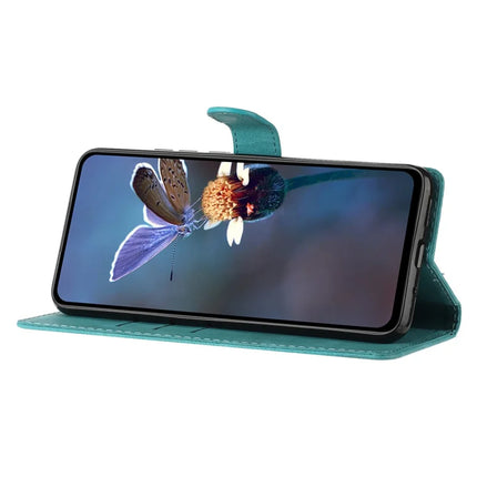 For Samsung Galaxy A36 5G Case Leather Imprinted Flower Phone Cover Wallet with Wrist Strap