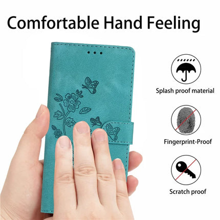 For Samsung Galaxy A36 5G Case Leather Imprinted Flower Phone Cover Wallet with Wrist Strap