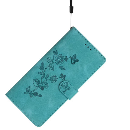 For Samsung Galaxy A36 5G Case Leather Imprinted Flower Phone Cover Wallet with Wrist Strap