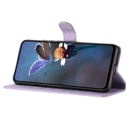 For Samsung Galaxy A36 5G Case Leather Imprinted Flower Phone Cover Wallet with Wrist Strap