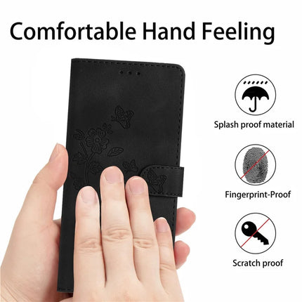 For Samsung Galaxy A36 5G Case Leather Imprinted Flower Phone Cover Wallet with Wrist Strap