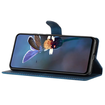 For Samsung Galaxy A56 5G Case Leather Imprinted Flower Phone Cover Wallet with Wrist Strap