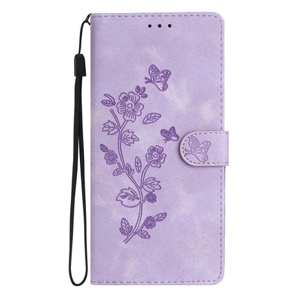 For Samsung Galaxy A56 5G Case Leather Imprinted Flower Phone Cover Wallet with Wrist Strap