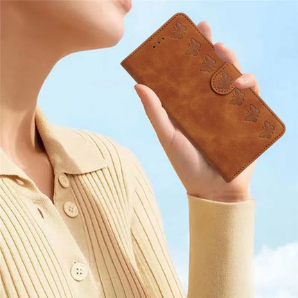For Samsung Galaxy A36 5G Case Imprinted Butterfly Leather Wallet Phone Cover