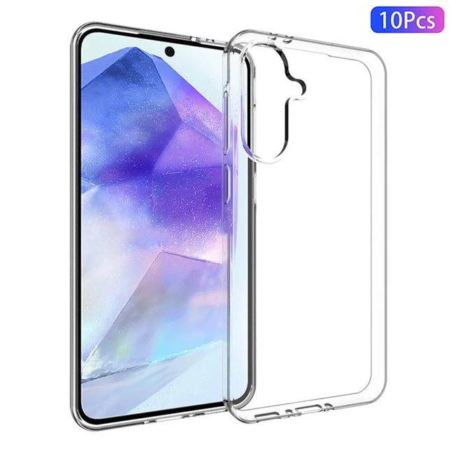 10Pcs  /  Pack For Samsung Galaxy A56 5G Case Watermark Free TPU Protective Clear Phone Cover