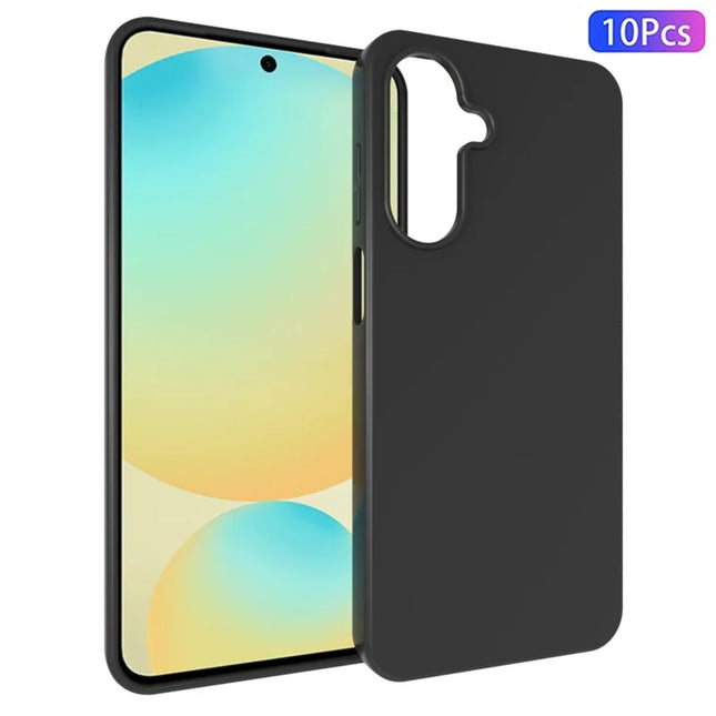 10Pcs  /  Pack For Samsung Galaxy A26 5G Case Anti Fingerprint Soft TPU Protective Cover - Black