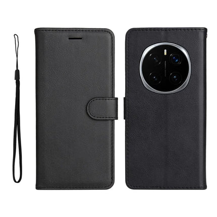 For Honor Magic7 Pro 5G Case Solid Color Leather Mobile Cover Wallet Stand with Strap
