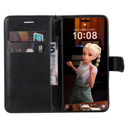 For Honor Magic7 Pro 5G Case Solid Color Leather Mobile Cover Wallet Stand with Strap