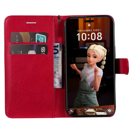For Honor Magic7 Pro 5G Case Solid Color Leather Mobile Cover Wallet Stand with Strap