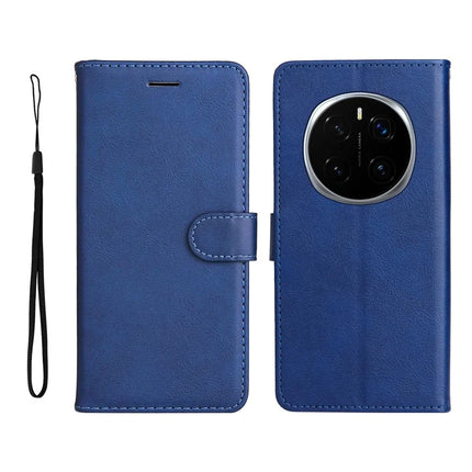 For Honor Magic7 Pro 5G Case Solid Color Leather Mobile Cover Wallet Stand with Strap