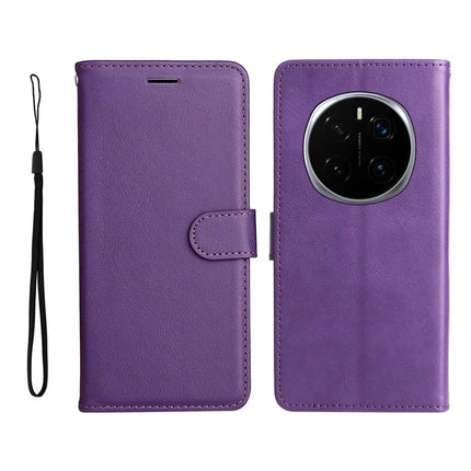 For Honor Magic7 Pro 5G Case Solid Color Leather Mobile Cover Wallet Stand with Strap