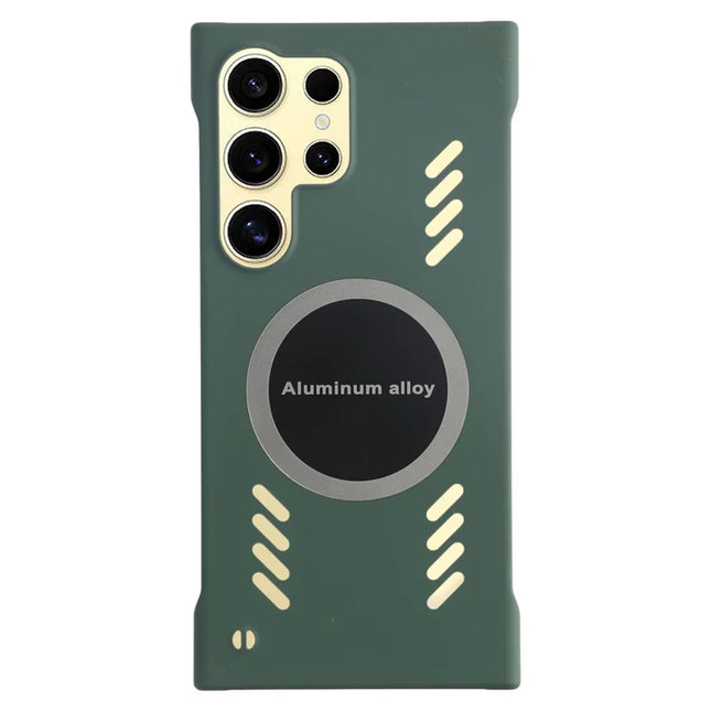 For Samsung Galaxy S23 Ultra Case Hard PC Frameless Heat Dissipation Phone Cover - Green