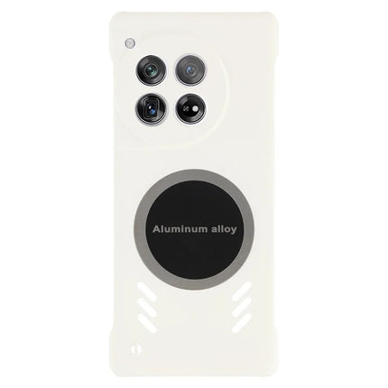 For OnePlus 12 5G Case Hard PC Frameless Heat Dissipation Phone Cover - White