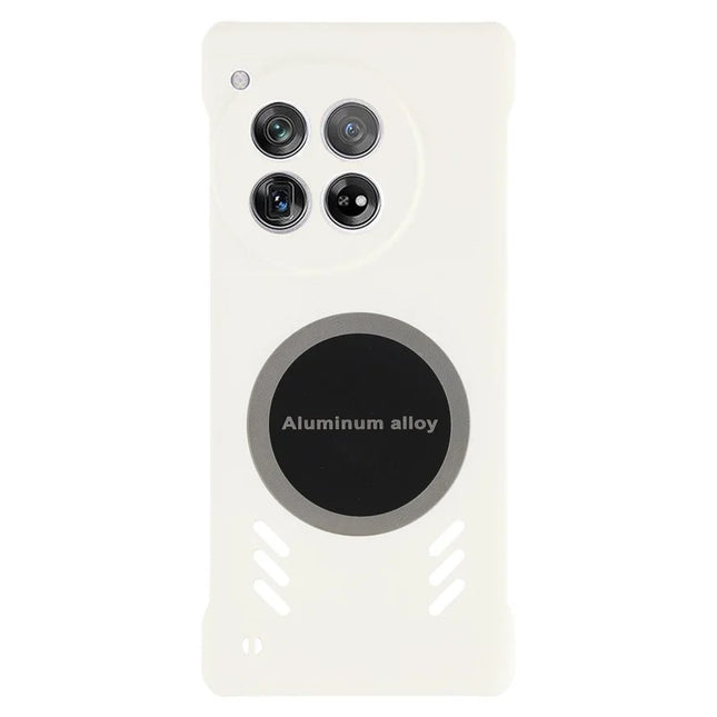 For OnePlus 12 5G Case Hard PC Frameless Heat Dissipation Phone Cover - White