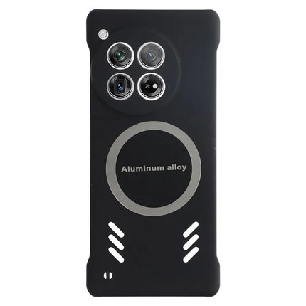 For OnePlus 12 5G Case Hard PC Frameless Heat Dissipation Phone Cover - Black