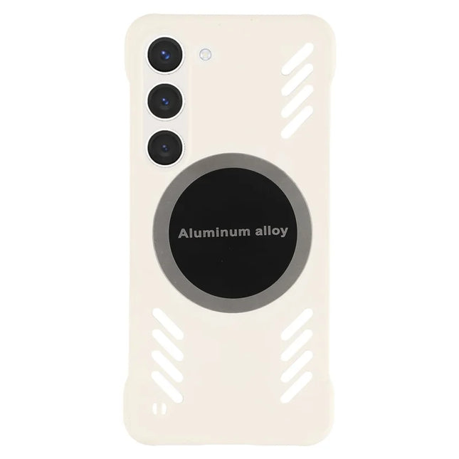 For Samsung Galaxy S23 Case Hard PC Frameless Heat Dissipation Phone Cover - White