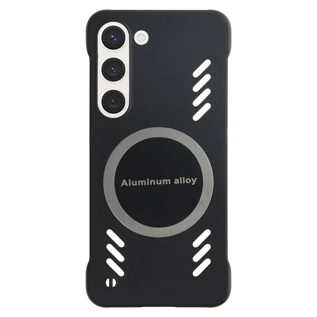 For Samsung Galaxy S23 Case Hard PC Frameless Heat Dissipation Phone Cover - Black
